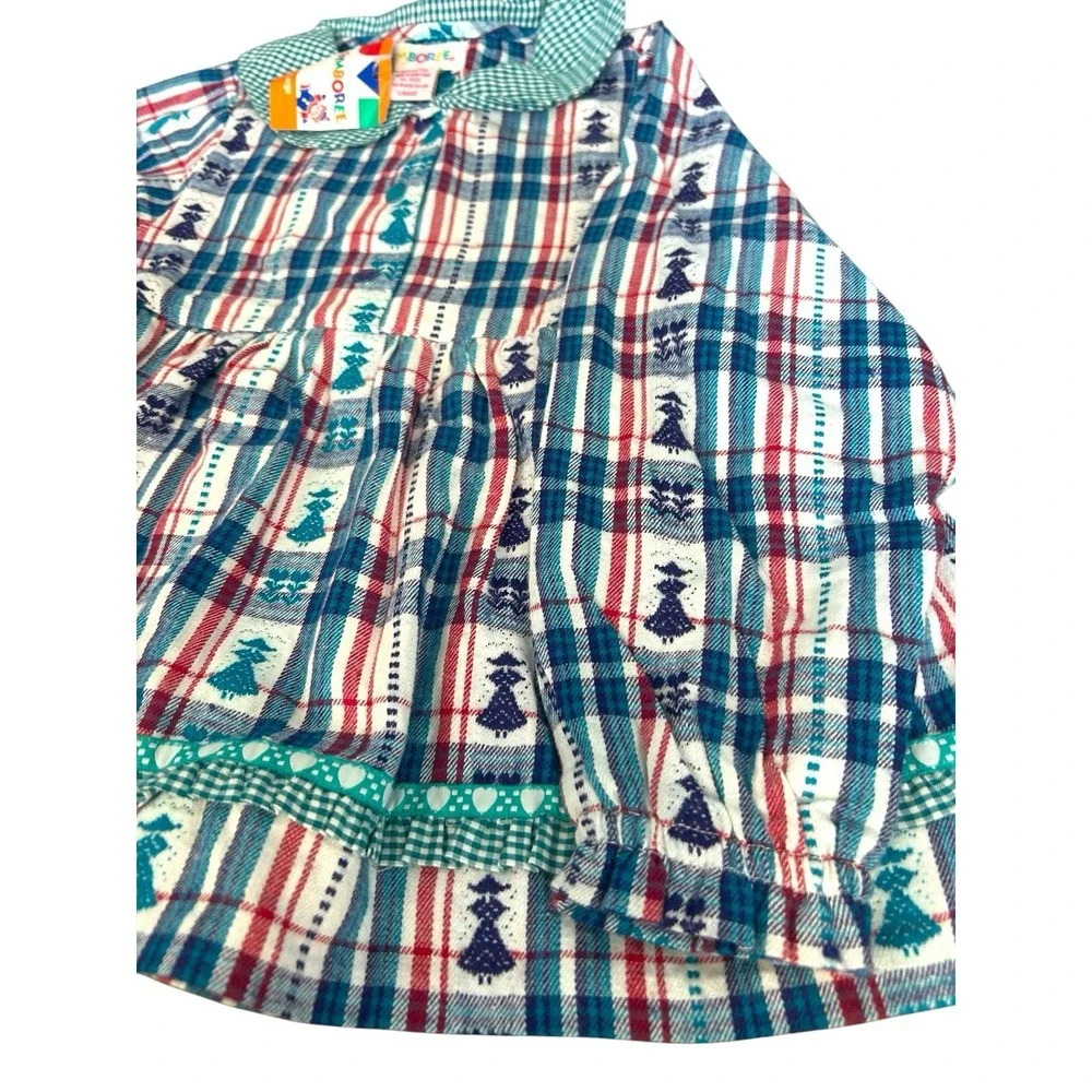 Gymboree Rainbow Tag Vintage Dress Plaid Large Cotton NWT 3-4 Years